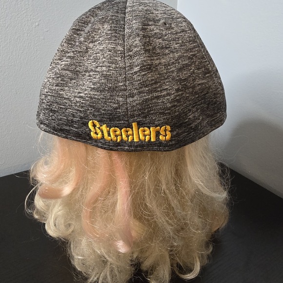 Pittsburgh Steelers Hat Fitted Mens Med/Large Black NFL Football New Era Chrome - Picture 3 of 8
